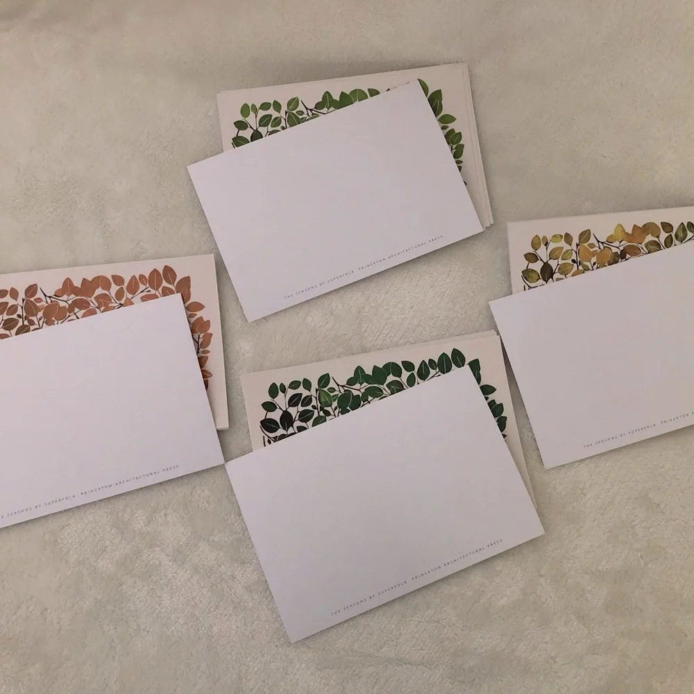 Cards & Sliding Box 20 cards & envelopes “The Seasons” Prints by Superfolk